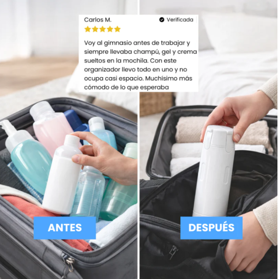 Fillgo | Kit Dispensador de Viaje 4 en 1